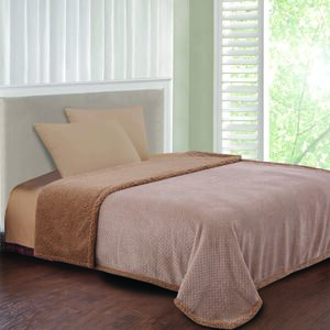 Jacquard Flannel Blanket Brown 153 x 178cm Jacquard Flannel Blanket Brown 153 x 178cm